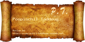 Pospischil Taddeus névjegykártya